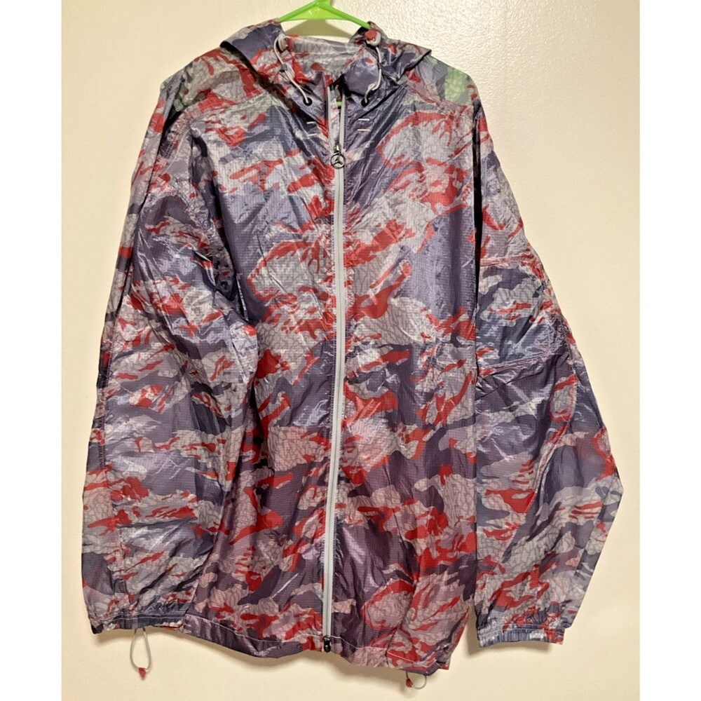 Air Jordan Men’s 3XL Gray Camo Windbreaker Full Zip Jacket